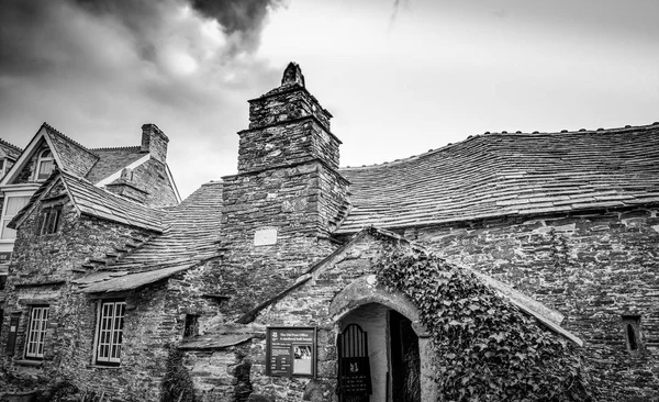 Tintagel Eski Postane Cornwall Ünlü Binası Seyahat Fotoğrafçılık — Stok fotoğraf