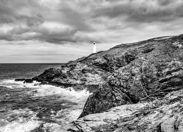 Cornwall England Pohled Přes Úžasné Parkovistě Pobřeží Cestování Fotografie — Stock fotografie