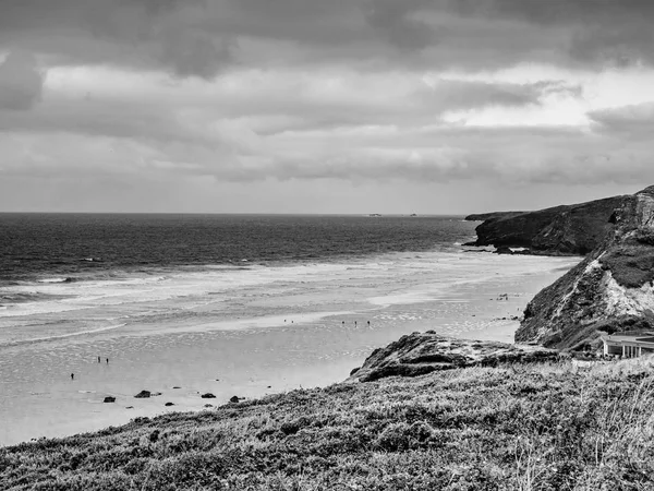 Belas Praias Areia Cornualha Inglaterra Viagens Fotografia — Fotografia de Stock