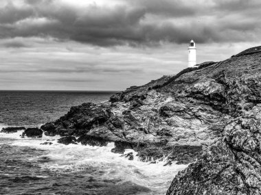 Cornwall İngiltere - seyahat fotoğrafçılığı kayalık sahil şeridi