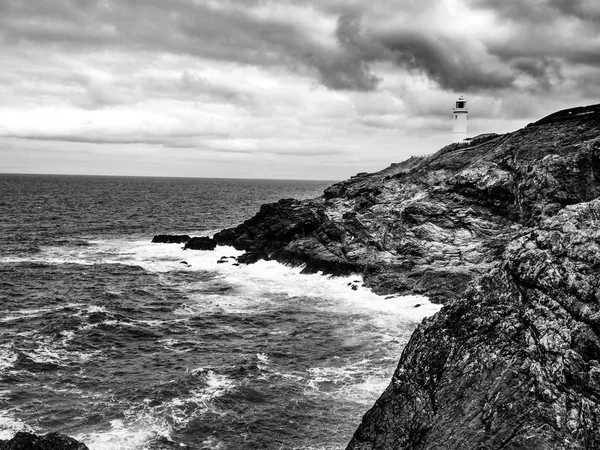 Cornwall Inglaterra Vista Sobre Increíble Paisaje Costa Fotografía Viaje — Foto de Stock