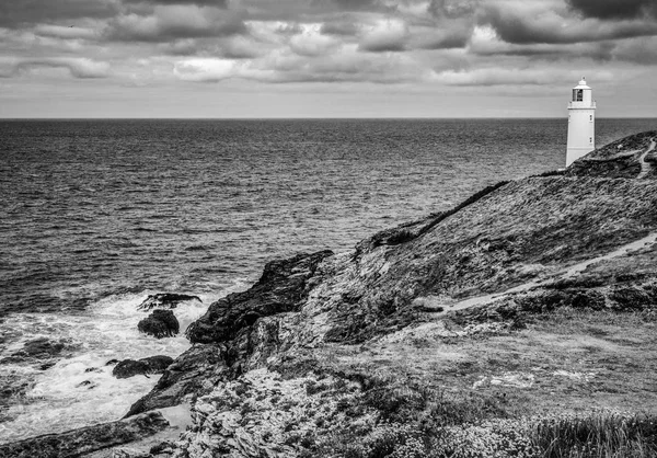 England Seyahat Fotoğrafçılığı Cornwall Sahil Deniz Feneri — Stok fotoğraf