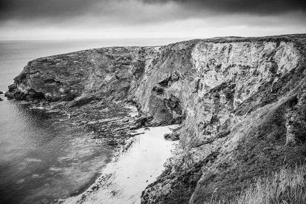 Cornwall Ngiltere Kıyı Şeridi Inanılmaz Landcape Üzerinde Görünüm Gezi Fotoğrafçılığı — Stok fotoğraf