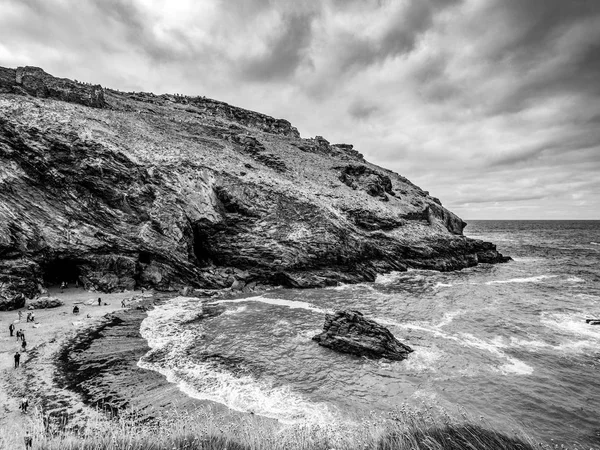 Cornwall Ngiltere Kıyı Şeridi Inanılmaz Landcape Üzerinde Görünüm Gezi Fotoğrafçılığı — Stok fotoğraf