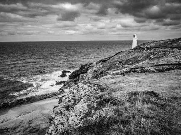 England Seyahat Fotoğrafçılığı Cornwall Sahil Deniz Feneri — Stok fotoğraf