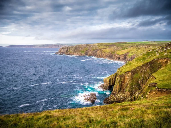 Famous Landmark Cornwall Lands End Celtic Sea Travel Photography — Stock Photo, Image