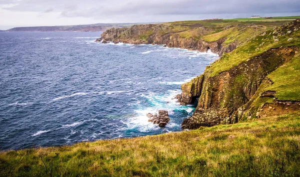 Famous Landmark Cornwall Lands End Celtic Sea Travel Photography — Stock Photo, Image