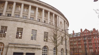 Şehir Merkezi, Manchester - Manchester, Büyük Britanya - 1 Ocak 2019 Merkez Kütüphanesi