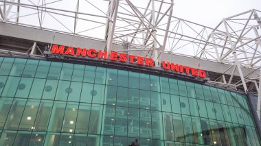 Stadyum Manchester United dünya ünlü futbol kulübü - Manchester, Büyük Britanya - 1 Ocak 2019