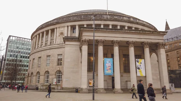 Edifício Redondo Biblioteca Central Manchester Manchester Reino Unido Janeiro 2019 — Fotografia de Stock