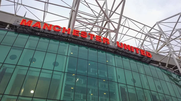 Manchester United Football Ground Old Trafford Manchester Reino Unido Janeiro — Fotografia de Stock