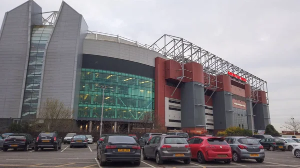 Manchester United Football Ground Old Trafford Manchester Det Forenede Kongerige - Stock-foto