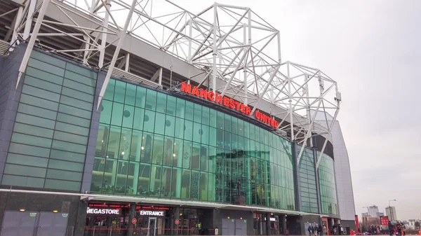 Manchester United Football Ground Old Trafford Manchester Reino Unido Janeiro — Fotografia de Stock