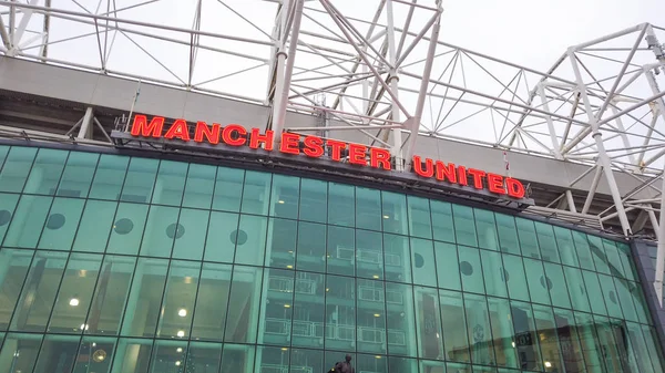 Estádio Manchester United Mundialmente Famoso Clube Futebol Manchester Reino Unido — Fotografia de Stock