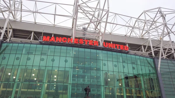 Estádio Manchester United Mundialmente Famoso Clube Futebol Manchester Reino Unido — Fotografia de Stock