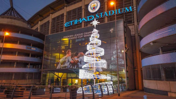 Estádio Etihad Manchester City Famoso Clube Futebol Manchester Reino Unido — Fotografia de Stock