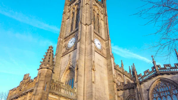 Nejvýznamnější Kostel Manchester Katedrála Městě Manchester Velká Británie Ledna 2019 — Stock fotografie