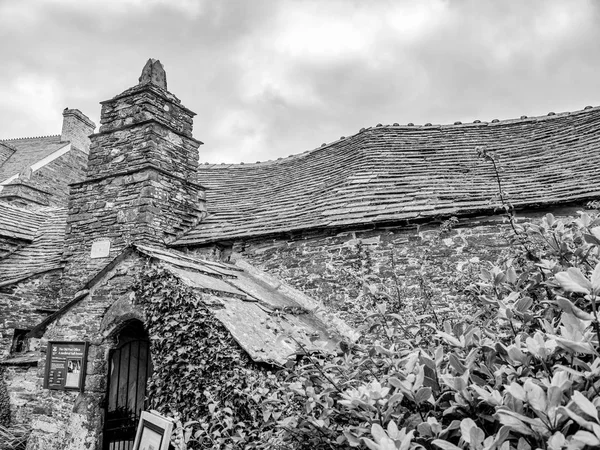 Old Post Office Tintagel Cornwall Berømt Bygning Cornwall Det Forenede - Stock-foto