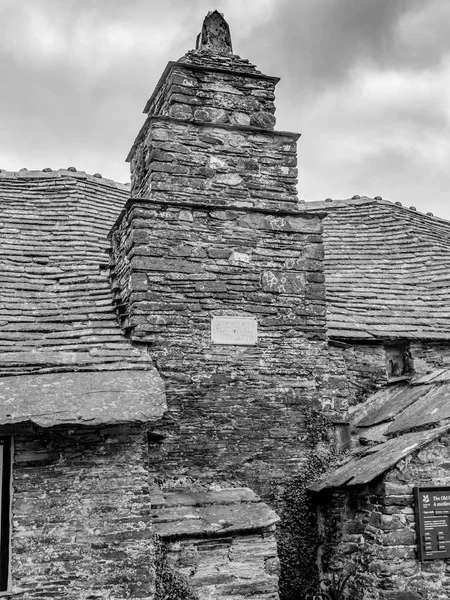 Poczta Stary Tintagel Cornwall Słynnego Budynku Cornwall Wielka Brytania Sierpień — Zdjęcie stockowe