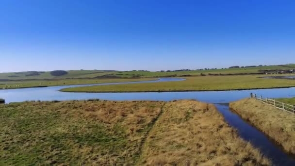 Verbazingwekkende Seven Sisters Country Park in Sussex — Stockvideo