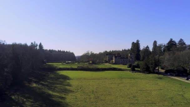 Famosa Casa Rhinefield New Forest National Park Vista Aérea — Vídeo de Stock