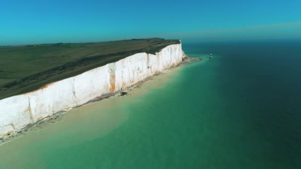 White Cliffs England Sussex Fra Oven Luftudsigt – Stock-video