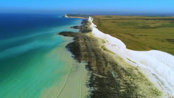 Vol Dessus Des Falaises Blanches Beachy Head Seven Sisters Angleterre — Video