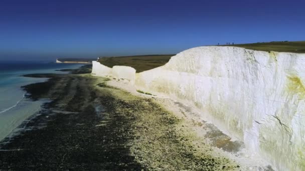 해변의 잉글랜드의 조감도 — 비디오