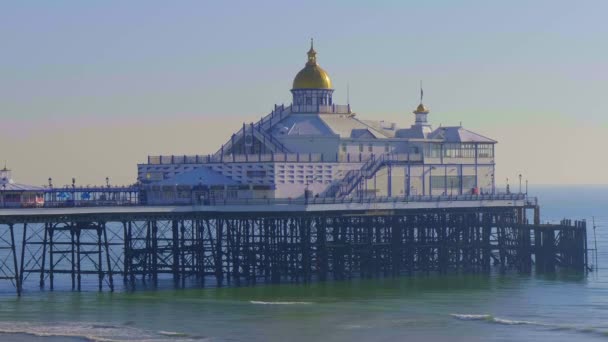 Eastbourne Pier Sulla Costa Meridionale Dell Inghilterra — Video Stock