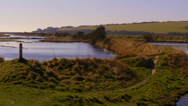 イーストボーン 旅行写真に近いイングランドの南海岸に 姉妹の国公園 — ストック動画