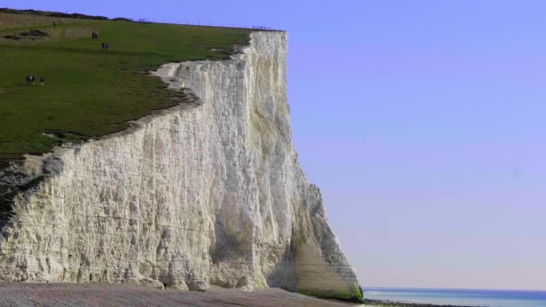 White Cliffs Seven Sisters Sussex Inglaterra Viajar Fotografias — Vídeo de Stock