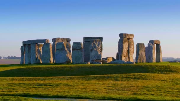 Stonehenge Jest Słynnym Zabytkiem Anglii — Wideo stockowe