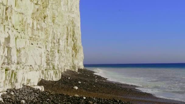 Burling Gap Wybrzeżu Seven Sisters Sussex Fotografia Podróżnicza — Wideo stockowe