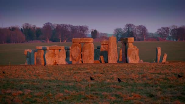 Stonehenge is a mystical place in England — Stock Video
