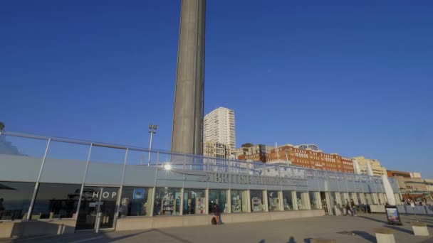 360I Aussichtsplattform Brighton Beach Brighton England Februar 2019 — Stockvideo