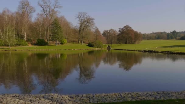 英国利兹城堡美丽的花园 英格兰 2019年2月20日 — 图库视频影像