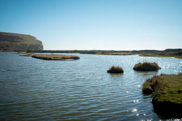 Siedem Sióstr Country Park Południowym Wybrzeżu Anglii Pobliżu Eastbourne Fotografia — Zdjęcie stockowe