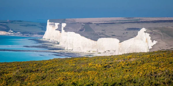 Los Acantilados Blancos Seven Sisters Costa Sur Inglaterra Fotografía Viajes — Foto de Stock