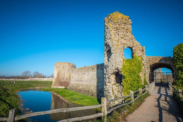Pevensey Kale Ortaçağ Kale Kalıntıları Sussex Içinde — Stok fotoğraf