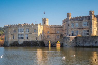 İngiltere - Kent, İngiltere - 27 Şubat 2019'ünlü Leeds Castle