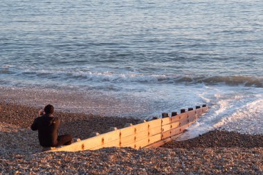 Güzel Brighton Plajı popüler bir yaz - Brighton, İngiltere - 27 Şubat 2019 yerdir