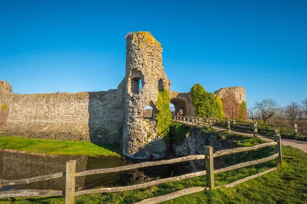 Pevensey Castle Sussex Ortaçağ Kalesi Kalıntıları Gezi Fotoğrafçılığı — Stok fotoğraf