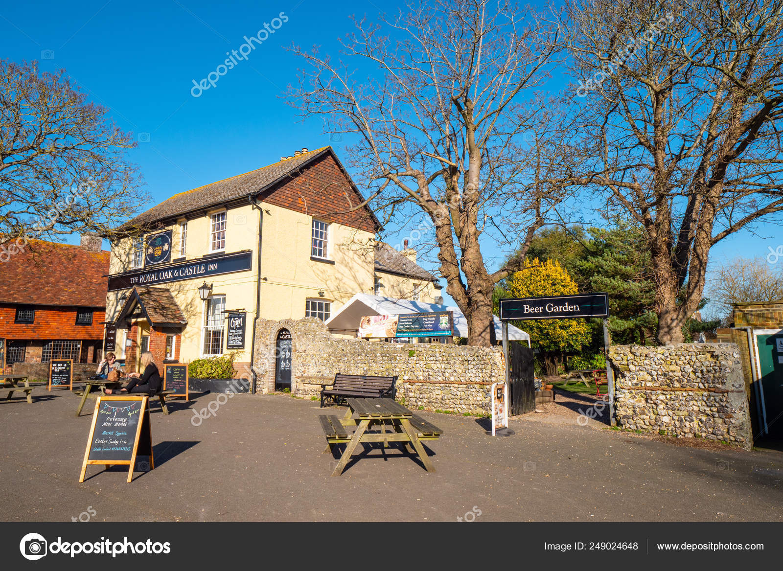 Beautiful English Pub Beer Garden Small Village Pevensey England