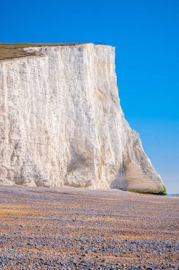 Ünlü yedi kız kardeş beyaz kayalıklarla, sahil Sussex İngiltere - gezi fotoğrafçılığı