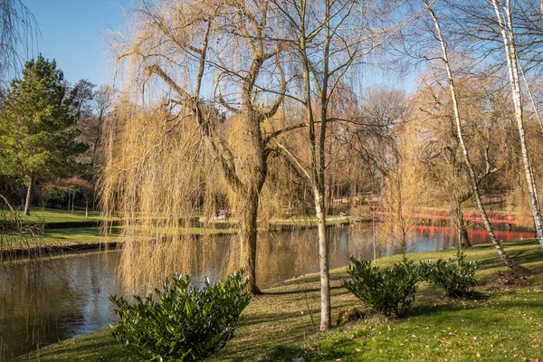 Beaux Jardins Château Leeds Angleterre Kent Angleterre Février 2019 — Photo