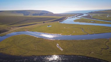 Yedi kız kardeş ülke Park South coast İngiltere Eastbourne yakınındaki