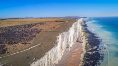Cuckmere Haven Beach yedi kız kardeş İngiltere