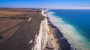 Cuckmere Haven Beach yedi kız kardeş İngiltere