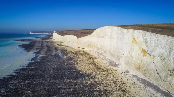 Famosas Siete Hermanas White Cliffs en la costa de Sussex Inglaterra — Foto de Stock