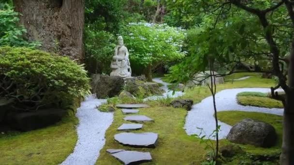Japan style zahrada v Kamakura — Stock video